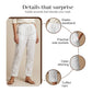 Women's  Elastic Waist Cotton Linen Wide Leg Pants