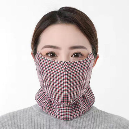Plaid Cotton Neck Gaiter Face Mask