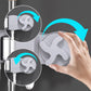 Punch-Free Bathroom Row Suction Cup Mop Clamp