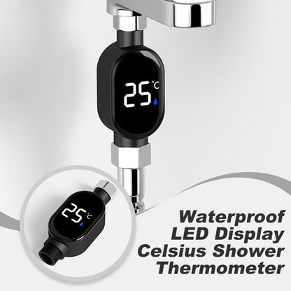 Waterproof LED Display Celsius Shower Thermometer