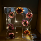 LED Floral Resin Letter Night Light